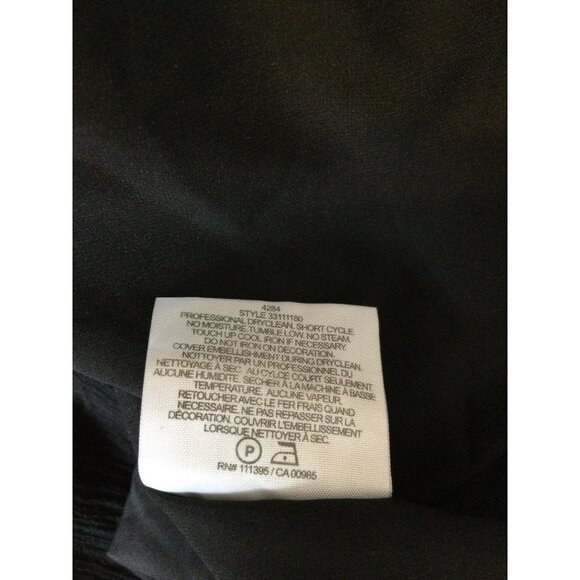 Tory Burch Women Sheer Lined Silk Beaded Sleeveless Blouse Top Black Size 10 - Picture 6 of 6